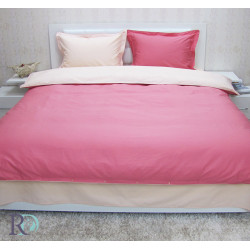 Комплект спално бельо ПАМУЧЕН сатен ПРАСКОВА/ДИНЯ